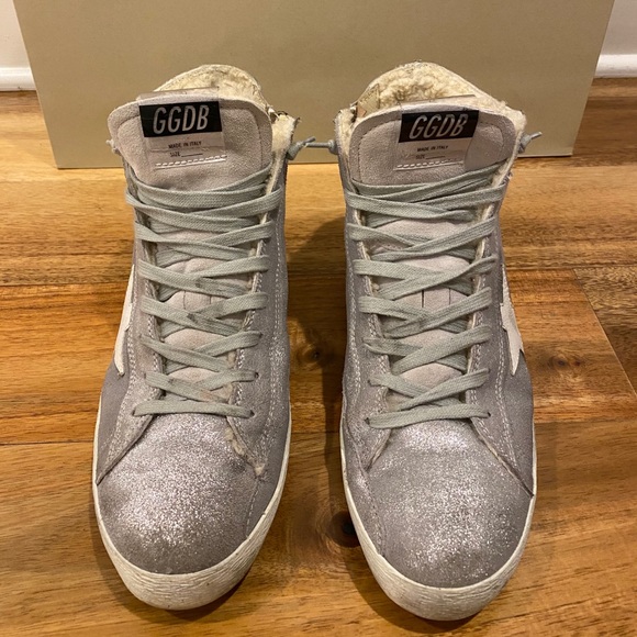Golden Goose Silver High-Top Sneakers - Picture 5 of 10
